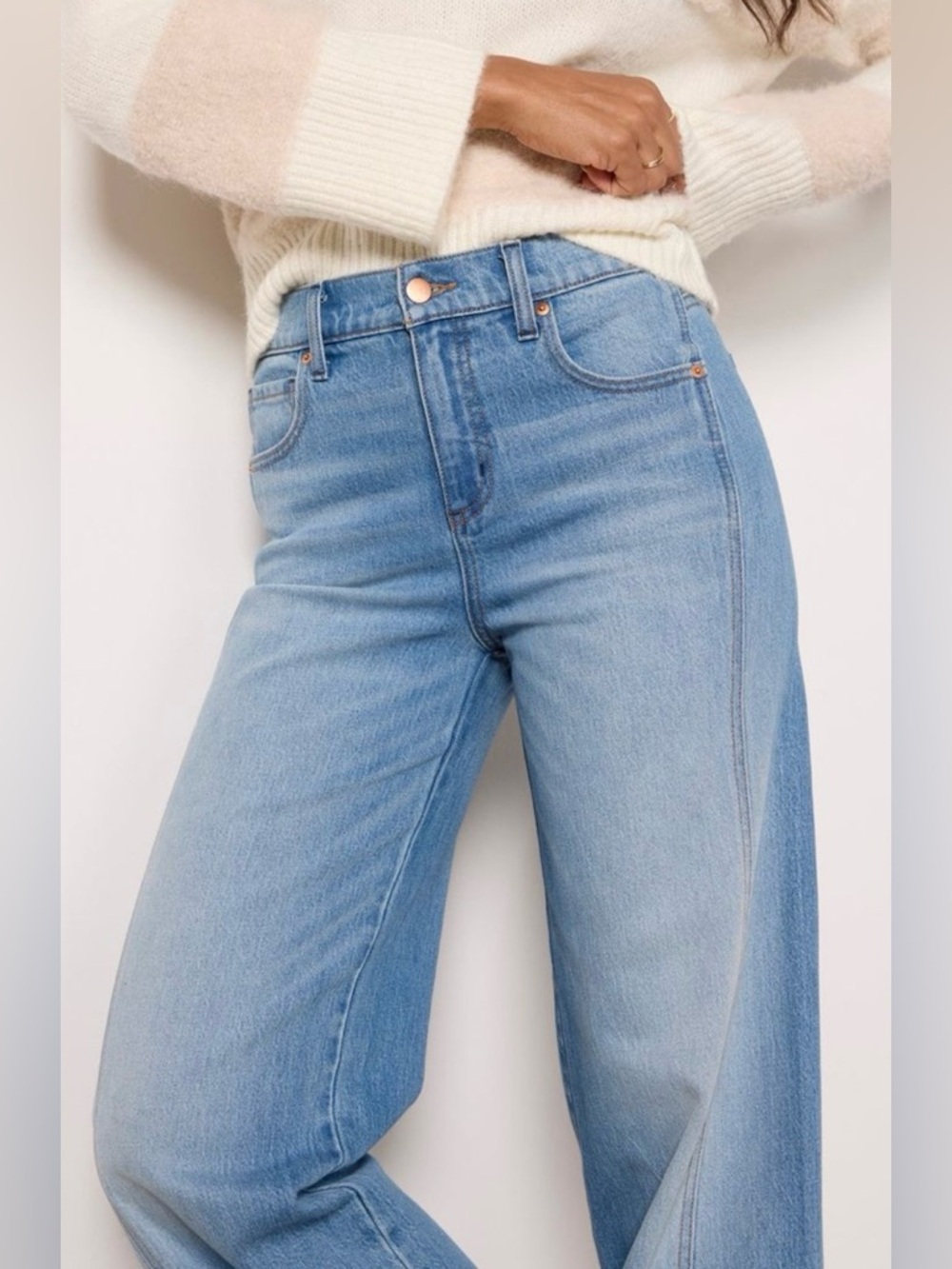 NWT EVEREVE Women's Ever Vintage Seamed Wide Leg Jeans size 28 - Picture 2 of 5
